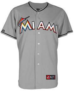 Marlins road replica youth jersey