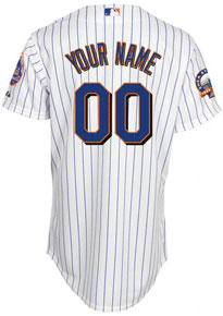 Mets personalized home replica jersey