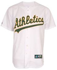 Oakland A's team and player jerseys