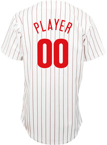 Phillies player home replica jersey