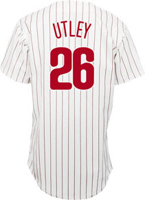 Chase Utley home, road and alternate jerseys