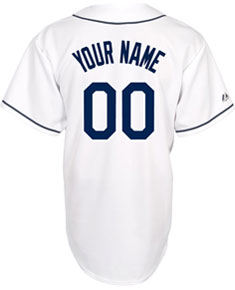 Rays personalized home replica jersey
