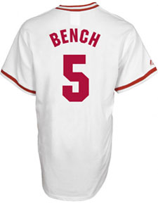 Johnny Bench throwback jersey