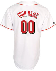 Reds personalized home replica jersey