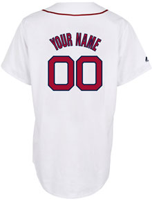 Red Sox personalized home replica jersey