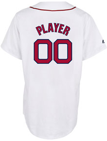Red Sox player home replica jersey