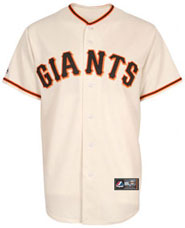 San Francisco Giants team and player jerseys