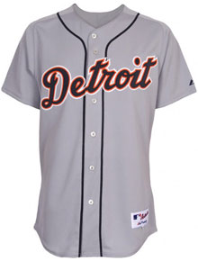 Tigers road grey authentic jersey