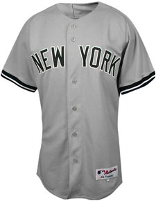 Yankees road grey authentic jersey
