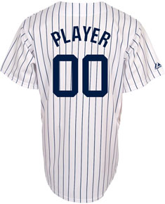 Yankees player home replica jersey