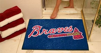 Braves bathroom mat
