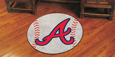 Braves baseball floor mat