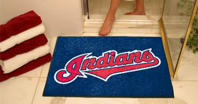 Indians bathroom mat