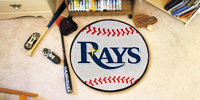Rays baseball floor mat