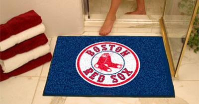 Red Sox bathroom mat