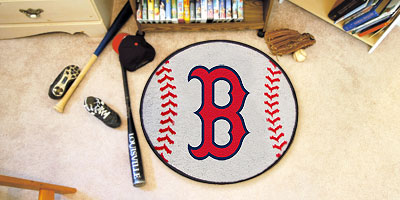 Red Sox baseball floor mat