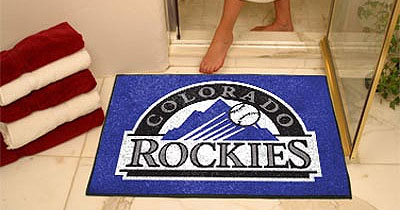 Rockies bathroom mat