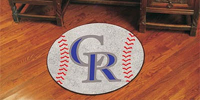 Rockies baseball floor mat