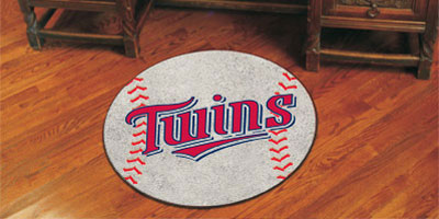 Twins baseball floor mat