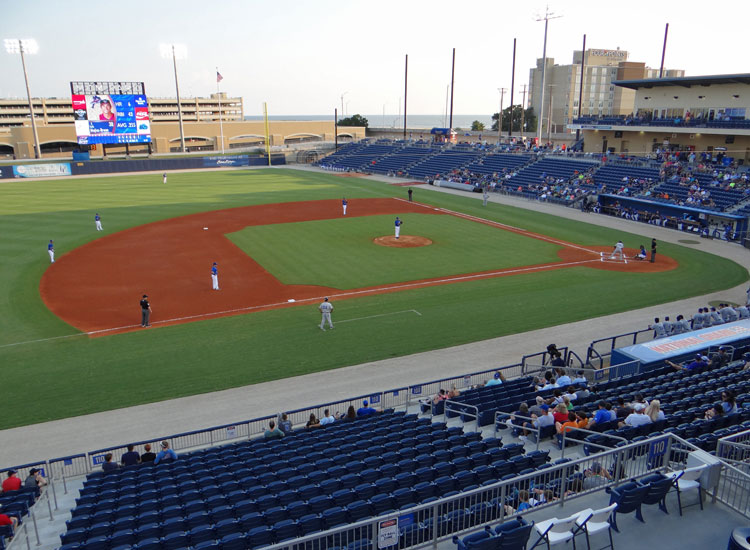MGM Park and the Mississippi Sound in Biloxi