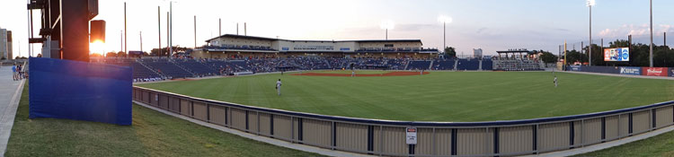 View of MGM Park from its berm