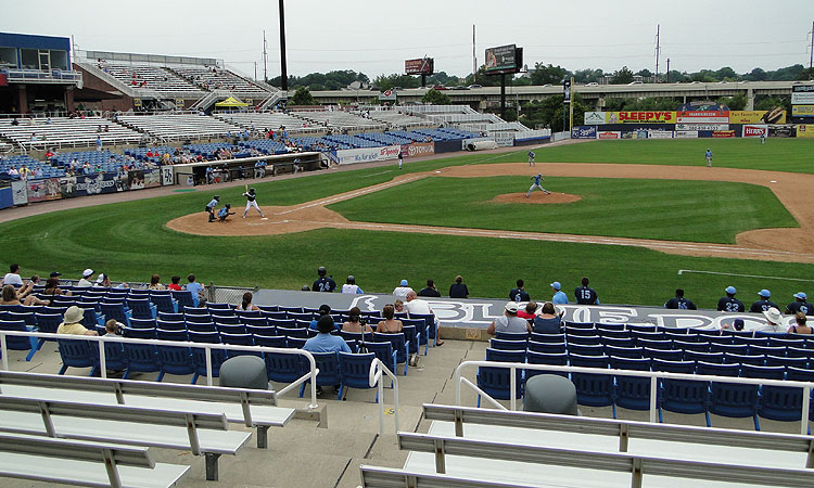 A general view of Frawley Stadium with I-95 in the background