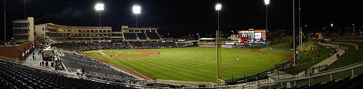Panorama view of Isotopes Park
