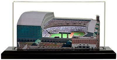 Minute Maid Park model in lighted display case