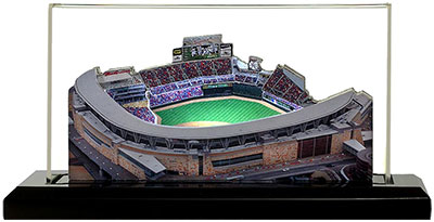 Target Field model in lighted display case