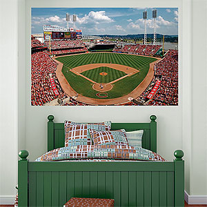 Great American Ball Park mural on wall