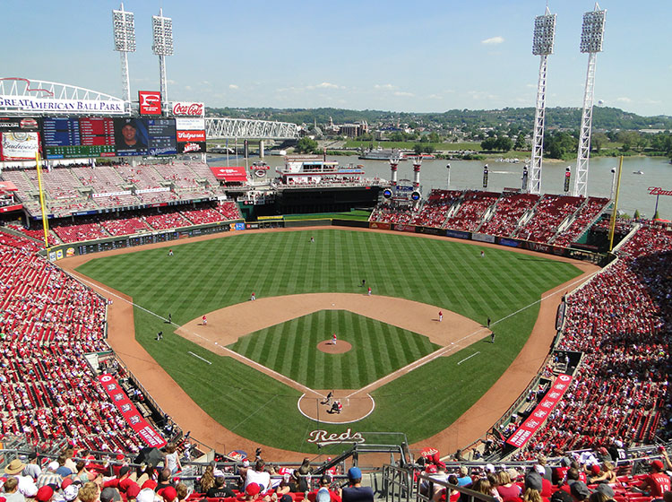 Great American Ball Park and the Ohio River