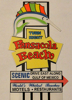 Replica Pensacola Beach sign