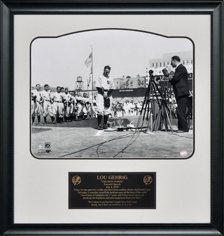 Lou Gehrig farewell speech photo