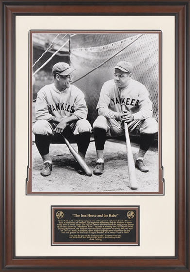 Photo of Lou Gehrig and Babe Ruth
