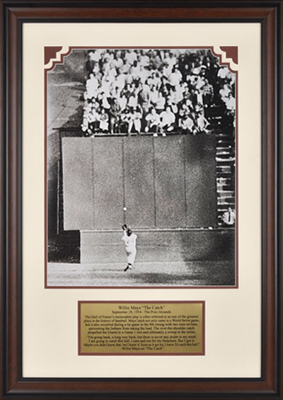 Photo of Willie Mays making The Catch