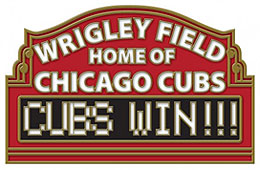 Wrigley Field Cubs Win pin