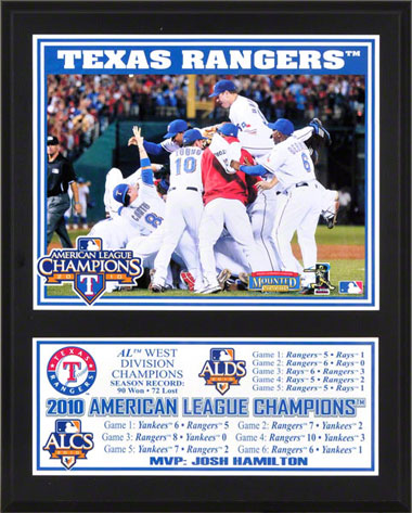 2010 Texas Rangers plaque