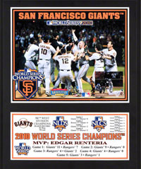 2010 San Francisco Giants World Series Champions plaque