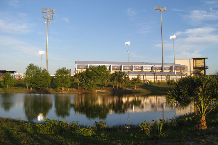 A reclaim storm water lake is adjacent to Charlotte Sports Park