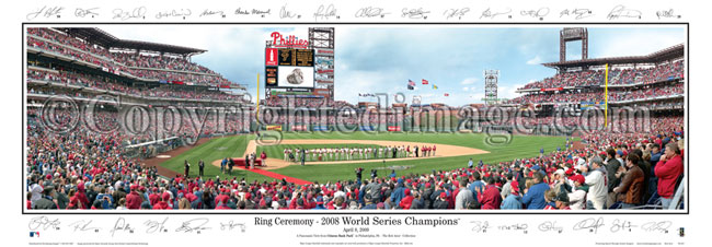 Citizens Bank Park - World Series ring ceremony panorama poster