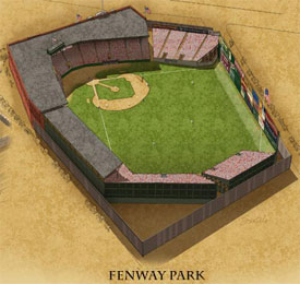 Boston ballpark poster - classic Fenway Park