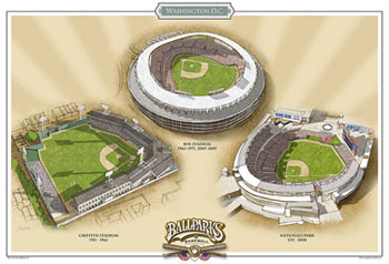 Washington DC ballparks poster