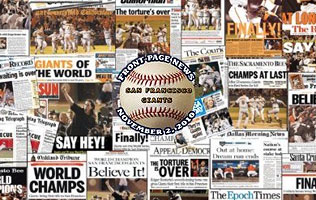 San Francisco Giants 2010 front page news poster