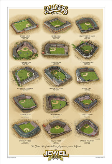 Classic ballparks jewel box poster