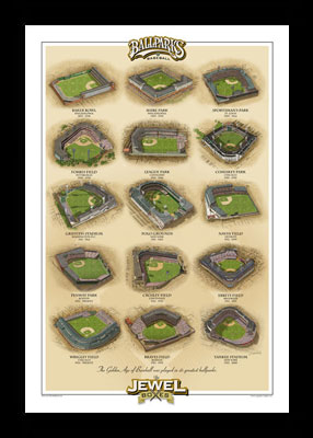 Framed Classic Ballparks of Baseball poster