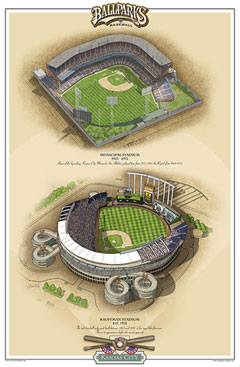 Kansas City ballparks poster