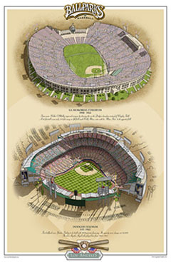 Los Angeles ballparks poster