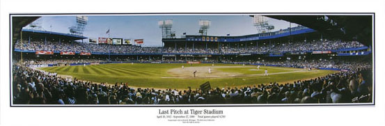 Tiger Stadium panorama poster