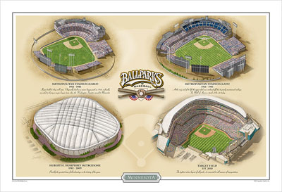 Ballparks of Minnesota poster