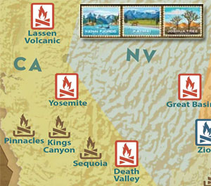 National parks locator map